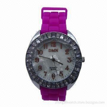 Colorful Silicone Watch, Fashionable Shell Dial Design, Soft Bracelet, Japan Movement